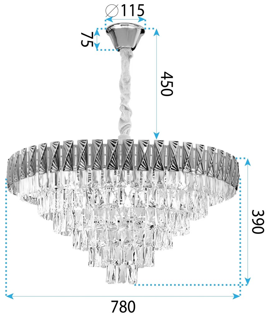Пендел Cristal G061-CP 80CM GOLD