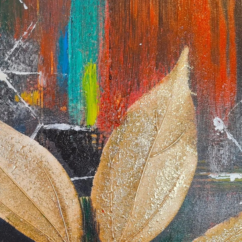 Ръчно рисувана картина 100x70 cm Leaf - Wallity