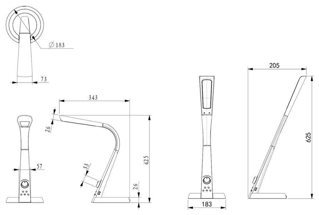 LED настолна лампа Блайн Про HM4451.09 златист цвят