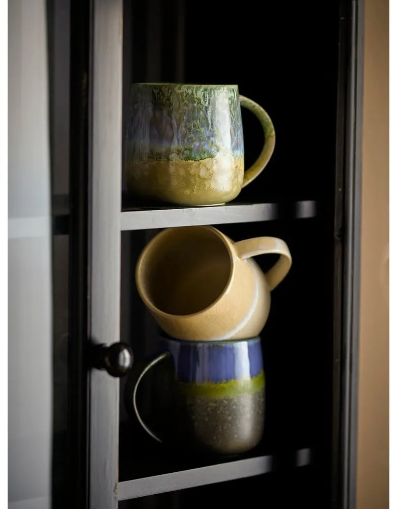 Сини/бежови глинени чаши в комплект от 3 бр. 460 ml Cloe – Bloomingville