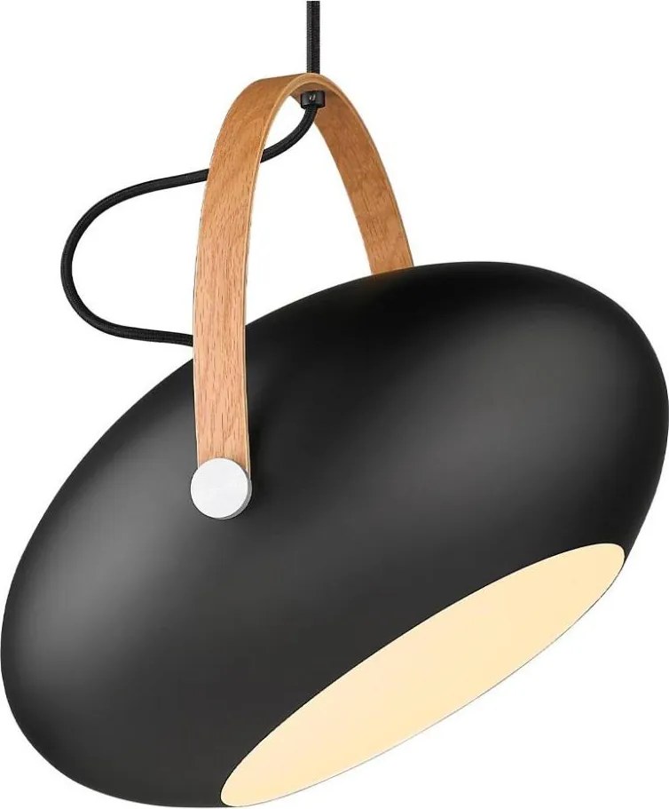 Halo Design 734382 - Полилей на кабел DC 1xE27/40W/230V Ø 40 cm черен/дъб