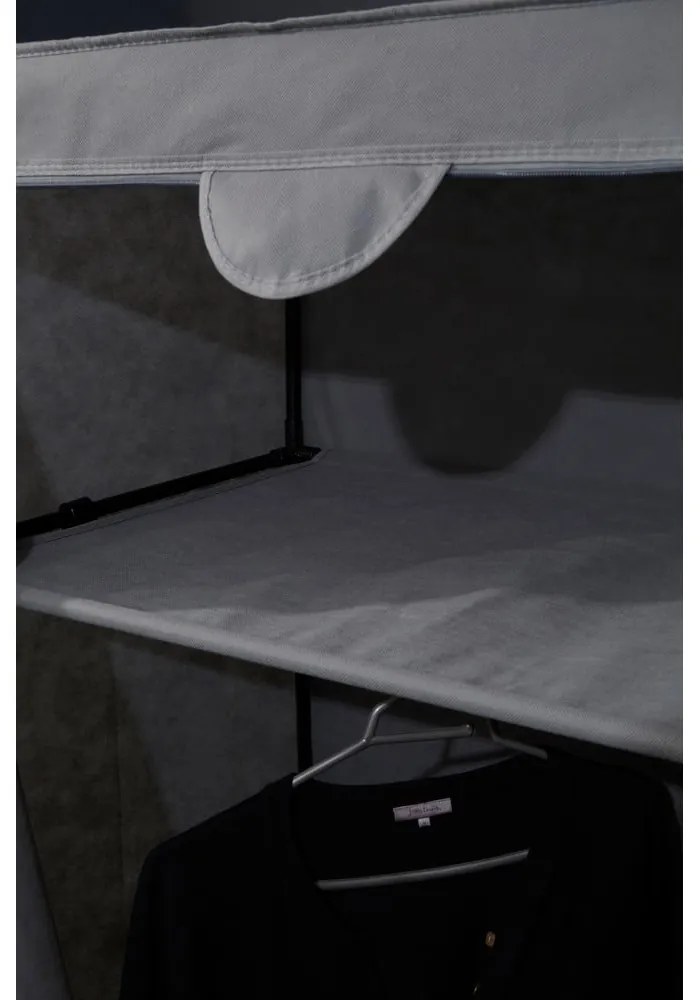 Сив текстилен гардероб 90x160 cm Dara – Premier Housewares
