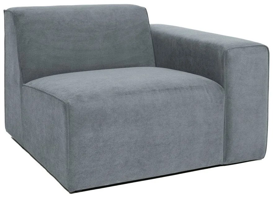 Сив модулен диван от рипсено кадифе (десен ъгъл) Sting – Scandic