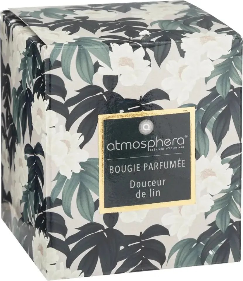 Ароматна свещ atmosphera Neda, Стъкло, 110 g - Soft Linen