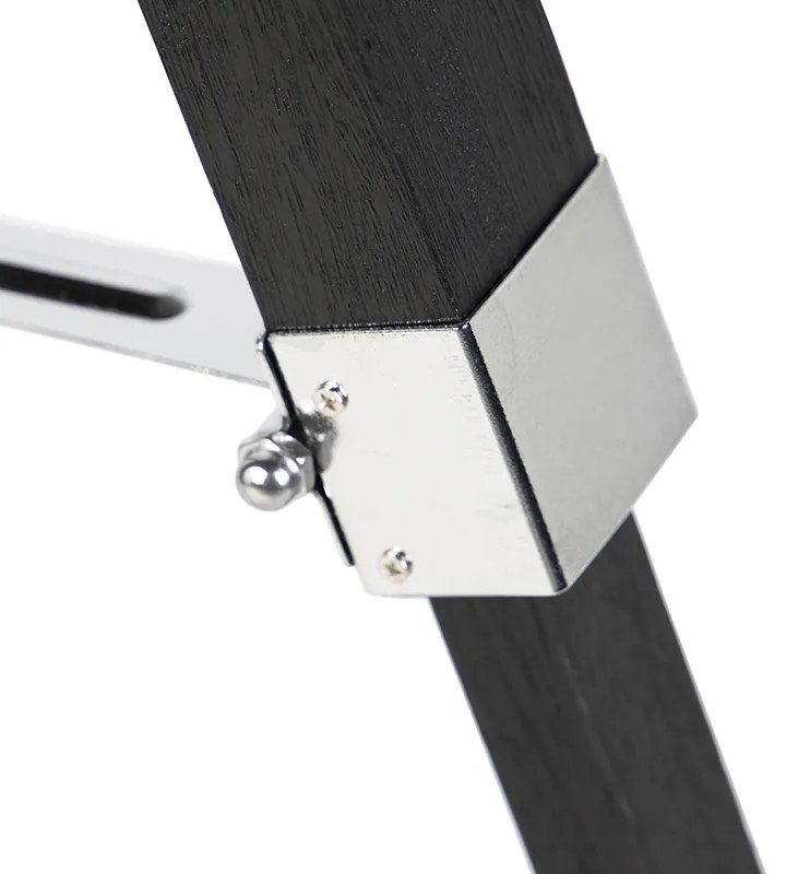 Селска подова лампа черна без абажур - Tripod