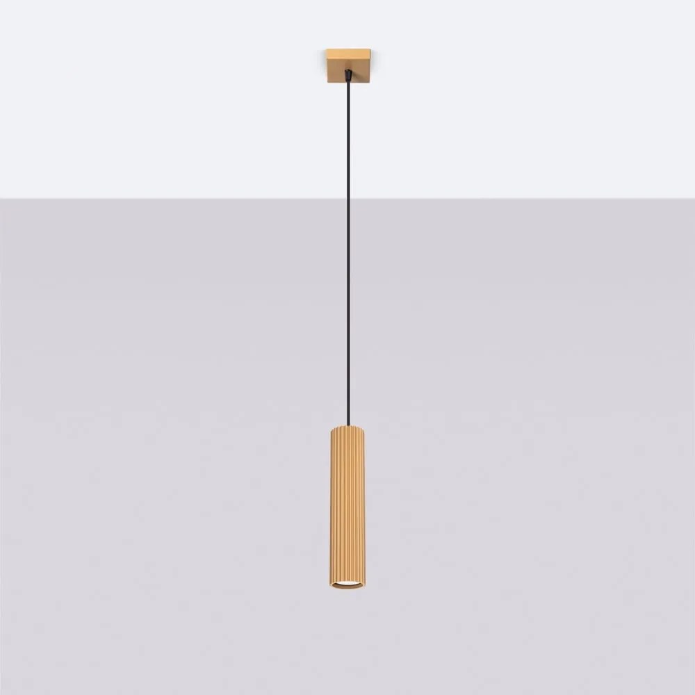 Висящо осветително тяло в златист цвят Gleam – Sollux