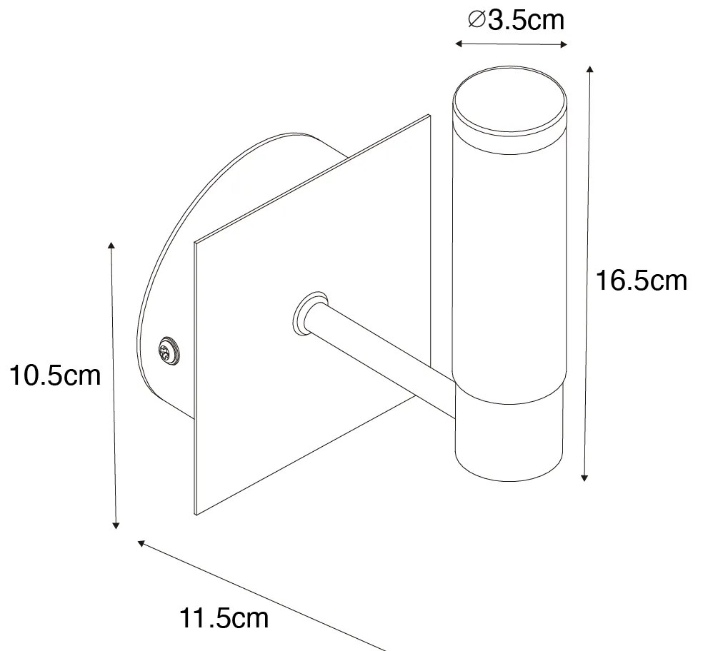 Модерен стенен аплик за баня хром IP44 - Bath