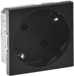 Legrand Контакт ШУКО 45° 16A 2 мод. цвят Черен Mosaic  - 079355L