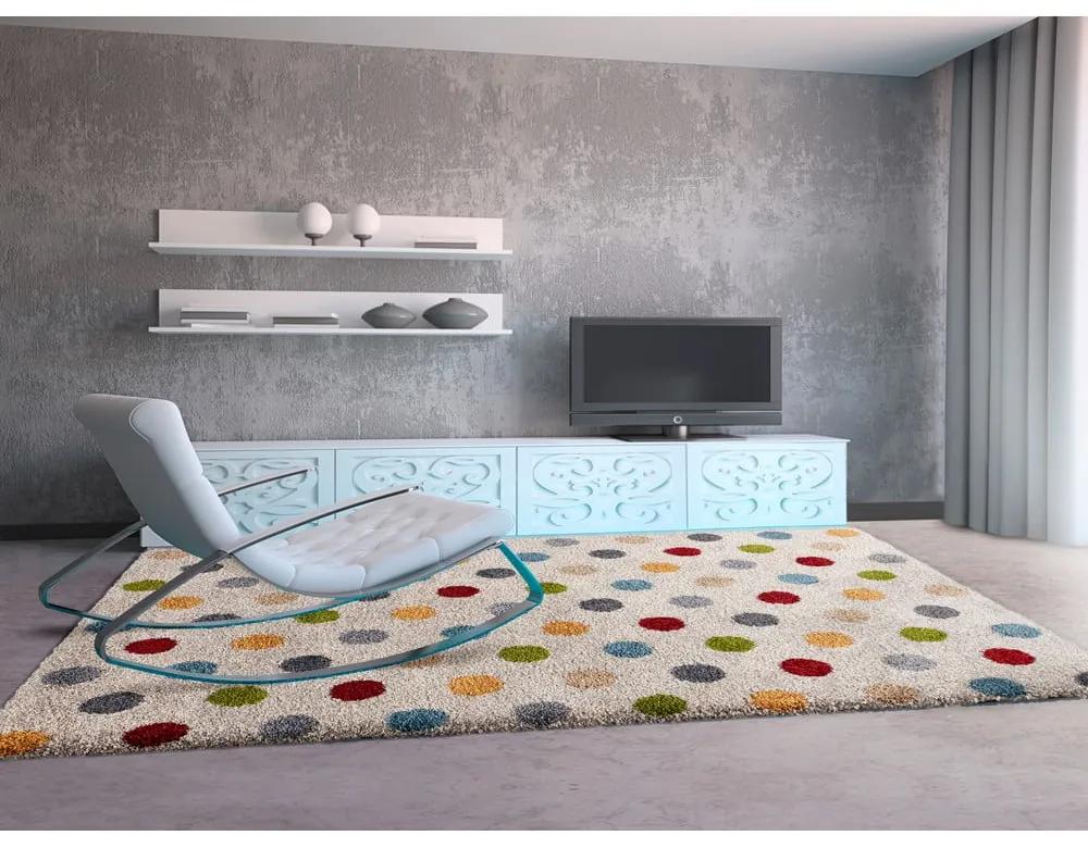 Кремав килим 57x110 cm Norge Dots – Universal