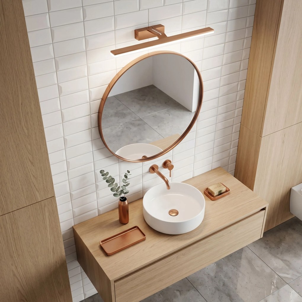 LED аплик за баня SWE013-1W 43cm BRUSH COPPER