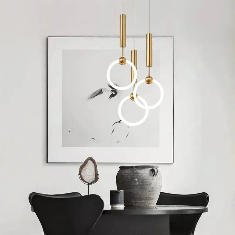 Висяща LED лампа LHJ059-1CP Brush Gold