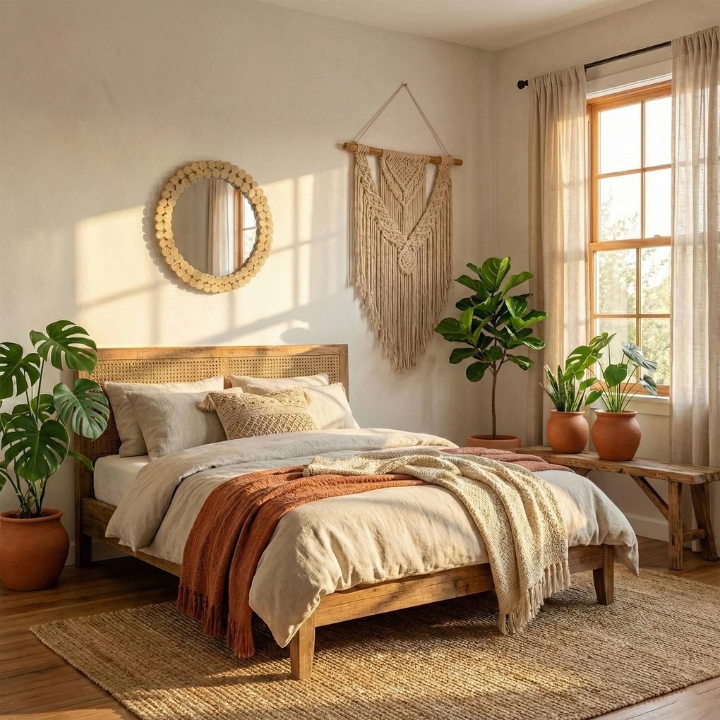 Бохо стенно огледало 36CM KLNA-MR01