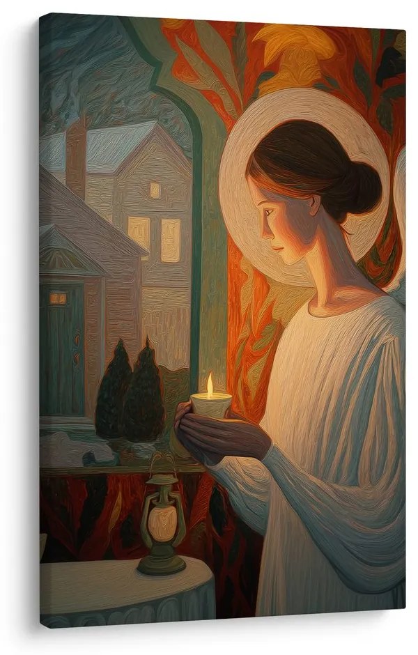 Картина на платно – Празнична ангелска светлина