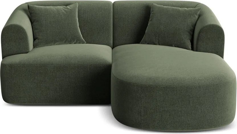 Зелен кадифен ъглов диван (десен ъгъл) Campi – Cosmopolitan Design