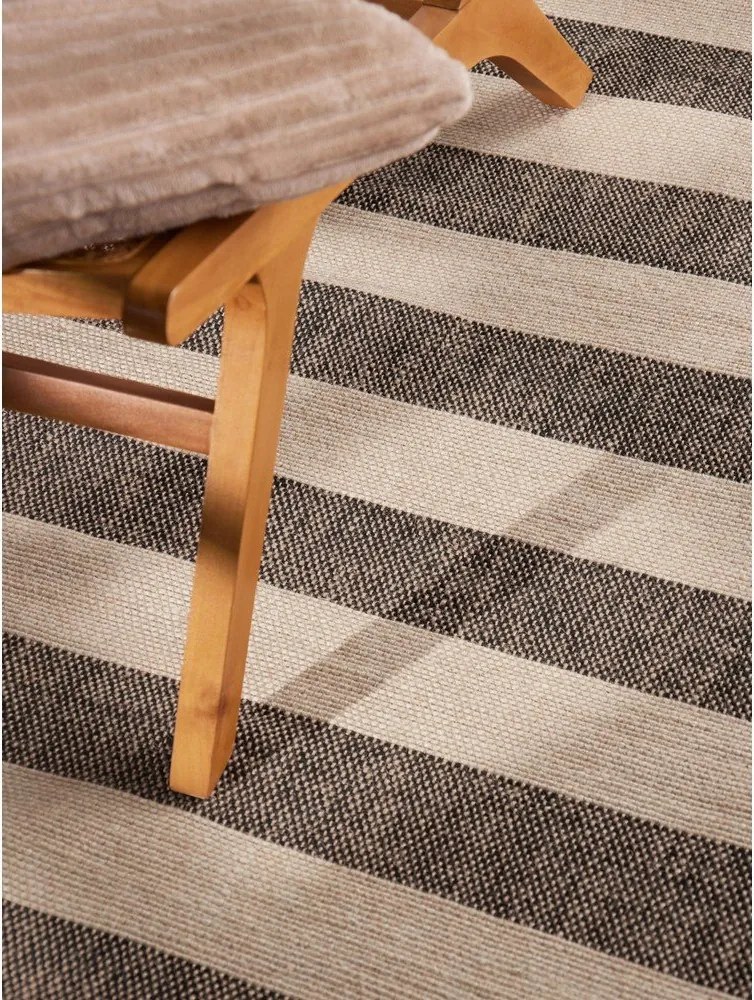 Черен/кремав двустранен/ръчно изработен ютен килим 120x170 cm Playa – Hanse Home