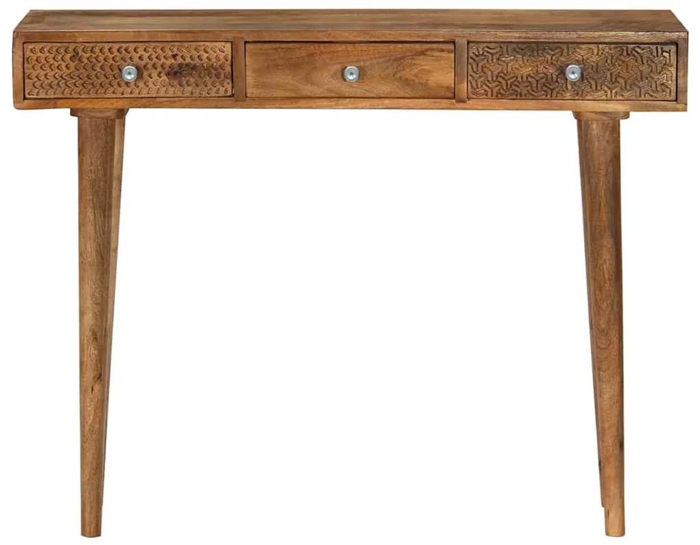 246976 vidaXL Конзолна маса, мангово дърво масив, 102x30x79 cм