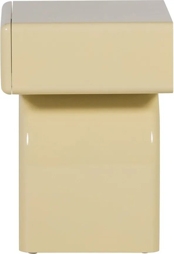 Светложълто гланцово нощно шкафче Zorel – WOOOD