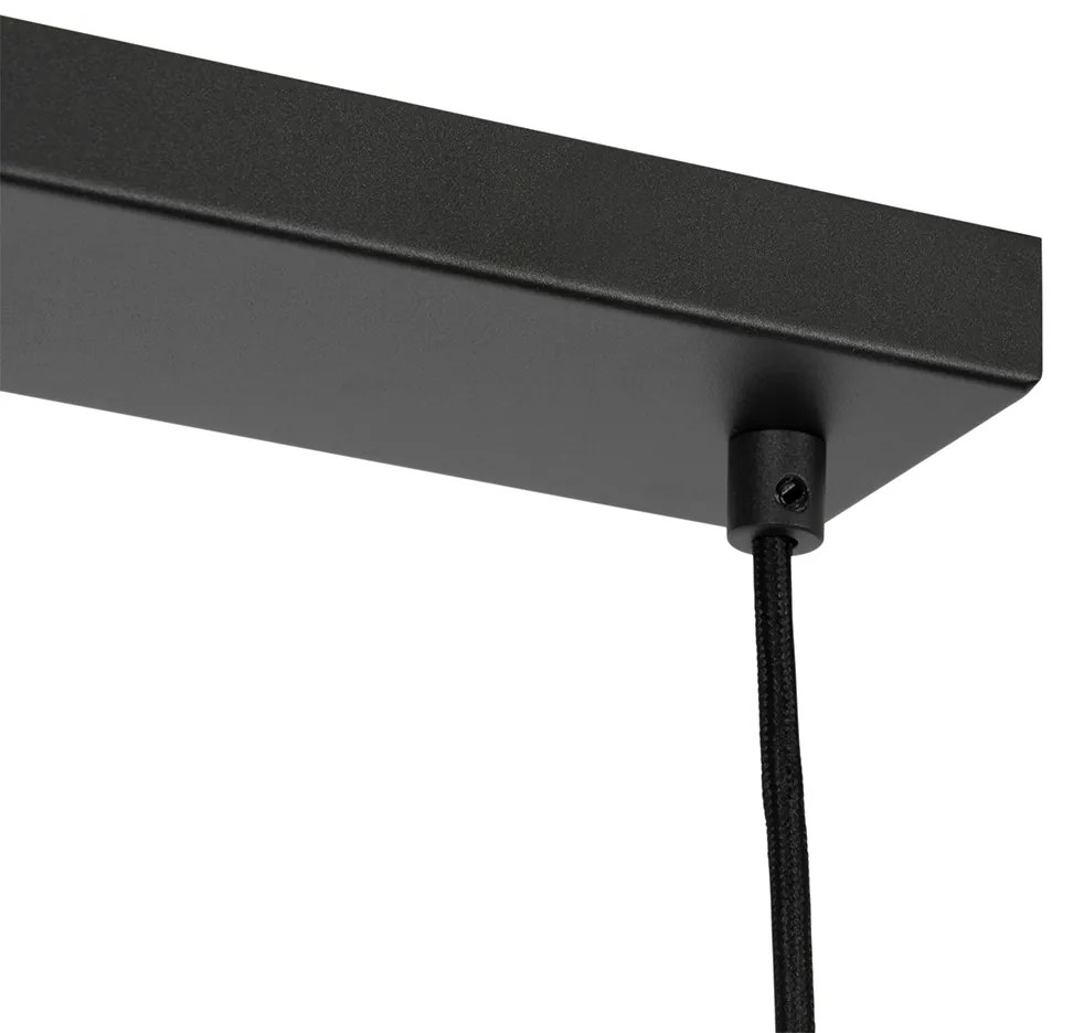 Модерен висящ аплик черен с опалово стъкло 4-светлина - Drop