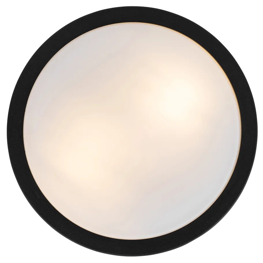 Модерна външна таванна лампа черна 28 см IP44 - Flavi