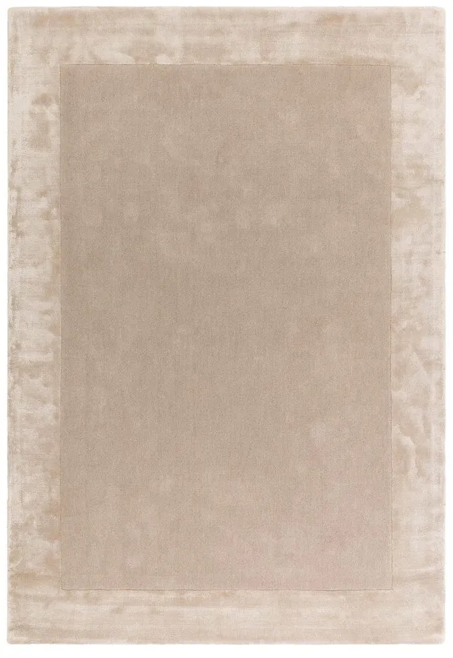 Бежов ръчно изработен килим със смес от вълна 80x150 cm Ascot – Asiatic Carpets