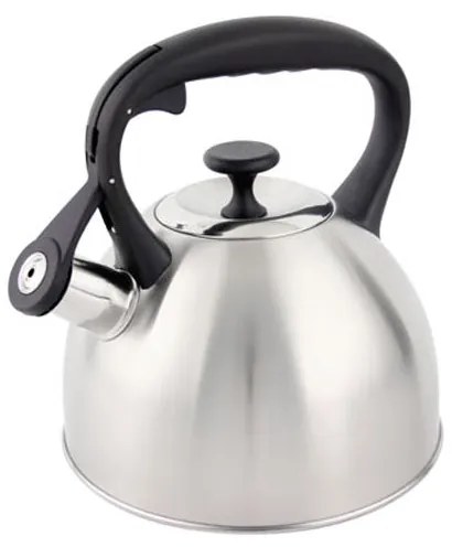 Свирещ чайник Golden Sea GS-04156D, 2,1литра, неръждаема стомана, термо дръжка, мат