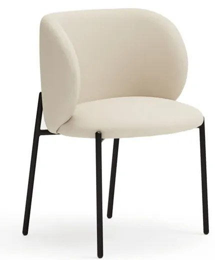 Бели тапицирани трапезни столове в комплект 2 бр. Mogi – Teulat