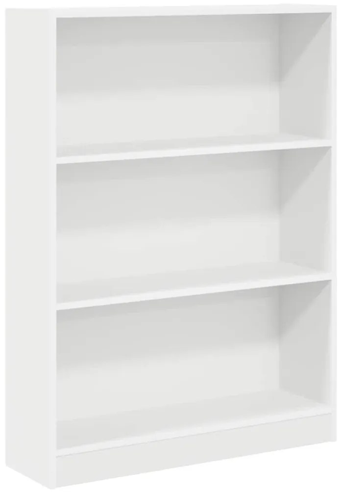 857835 vidaXL Библиотека, бяла, 80x24x109 см, инженерно дърво
