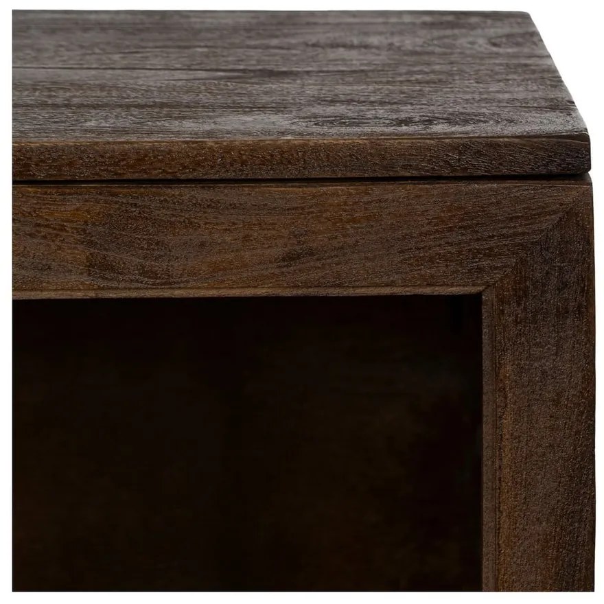 Кафява витрина от масивно манго 80x100x40 cm Ravi – Ixia