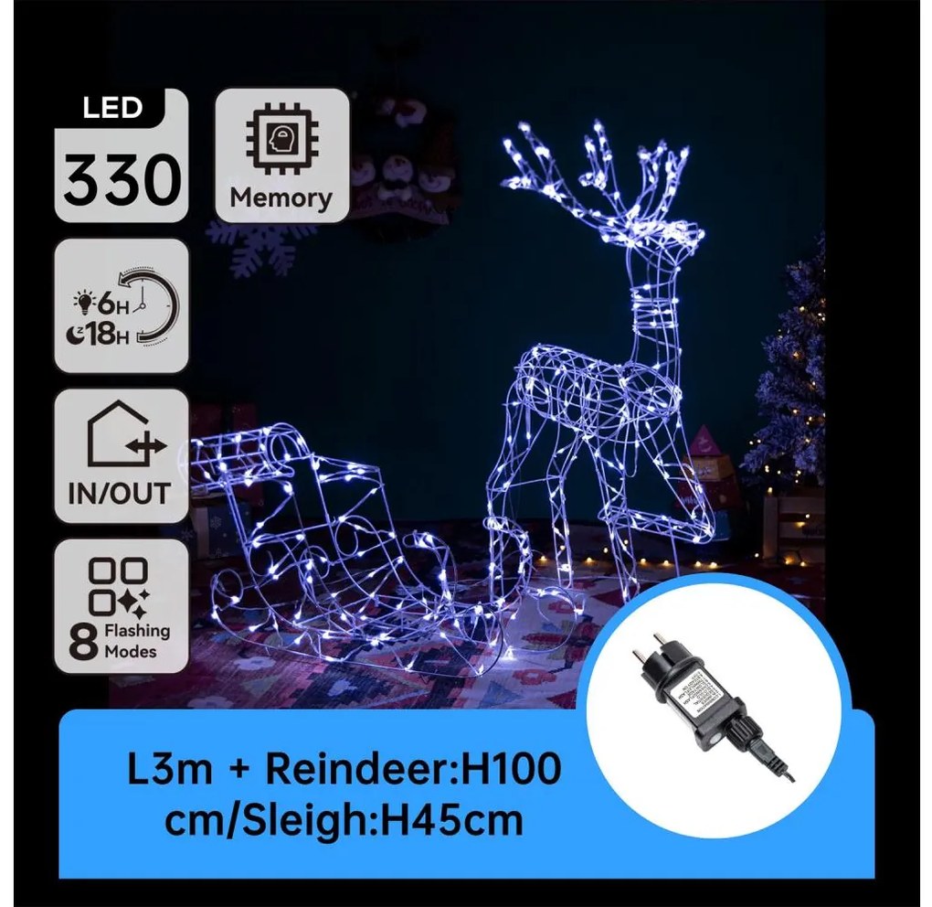 Aigostar-LED Външна декорация LED/3,6W/31/230V 6500K 90/45cm IP44 елен със шейна