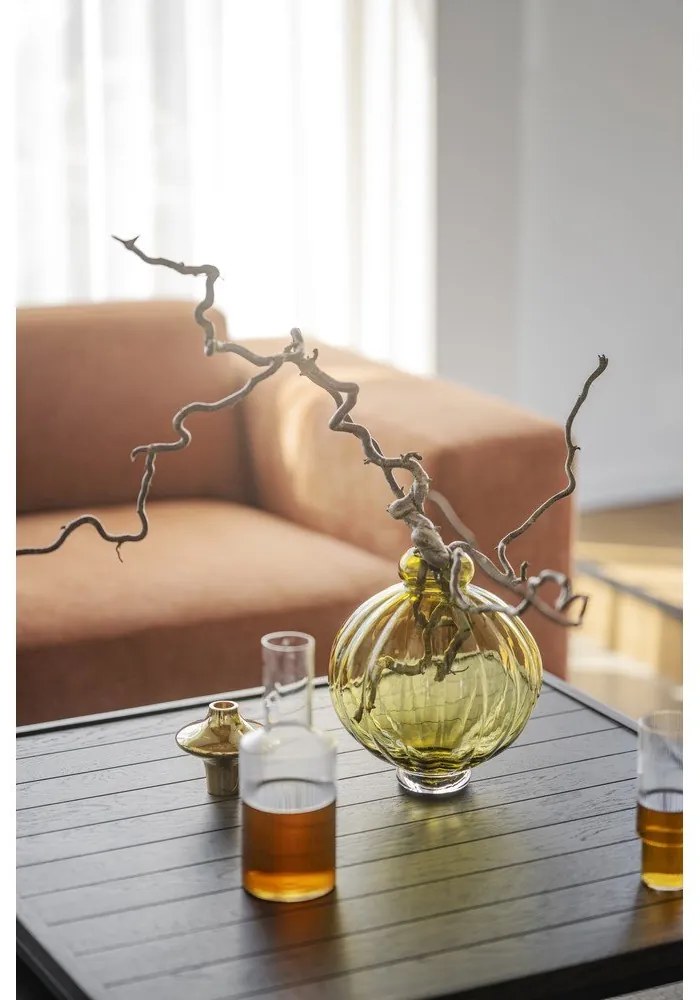 Тъмнокафява масичка за кафе с дъбова дървена плоскост ø 80 cm Deerfield – Rowico