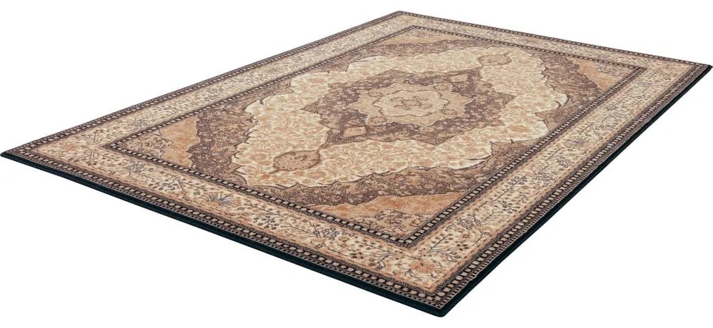 Светлокафяв вълнен килим 133x180 cm Charlotte - Agnella