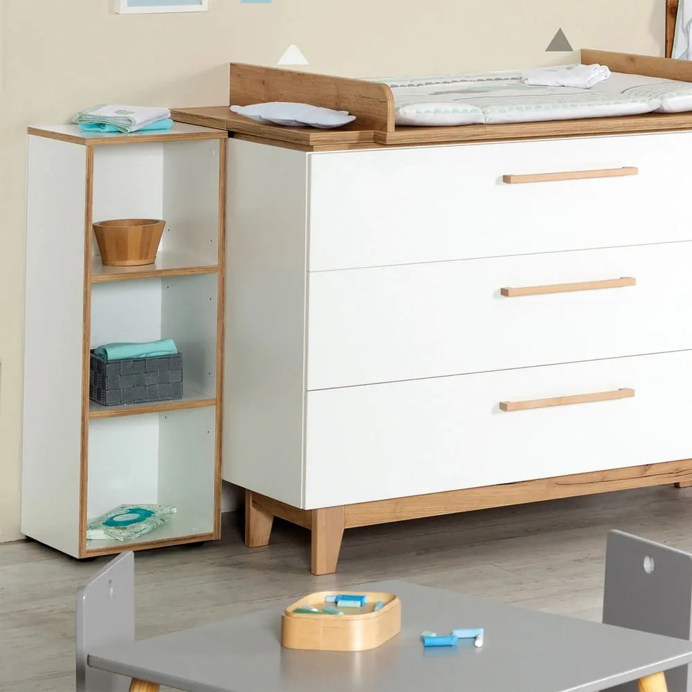 Бял детски шкаф за книги 30x91 cm Finn - Roba