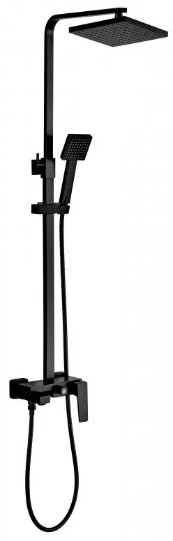 Душ система със смесител, пита, слушалка и шлаух ICT 6891B MATT BLACK, Inter Ceramic