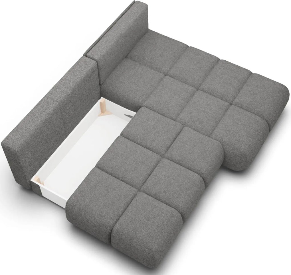 Ъглов Диван Лимо - Тъмно Сив - Десен