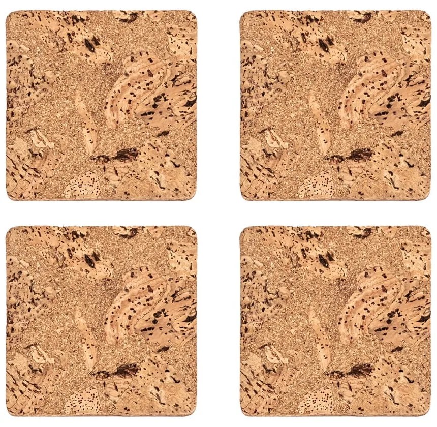Коркови подложки в естествен цвят в комплект от 4 броя Querco - ZicZac