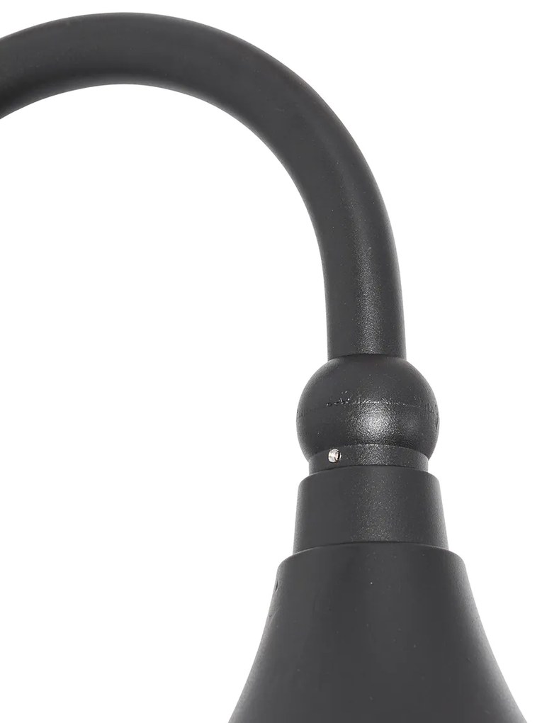 Интелигентна външна стенна лампа черна IP44 с WiFi A60 - Daphne