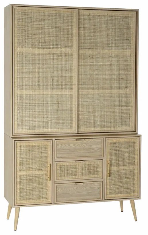 Витрина DKD Home Decor 120 x 38,5 x 196 cm Естествен Дървен MDF