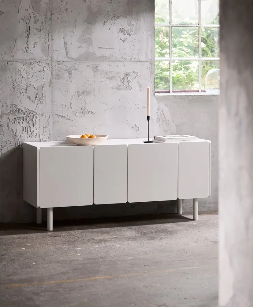 Бял скрин 160x70x45 cm Bera – Unique Furniture