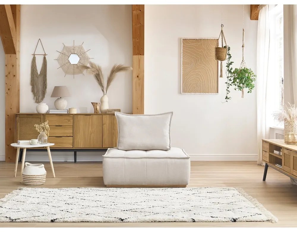 Бяло шенилово кресло Elisa – Bobochic Paris