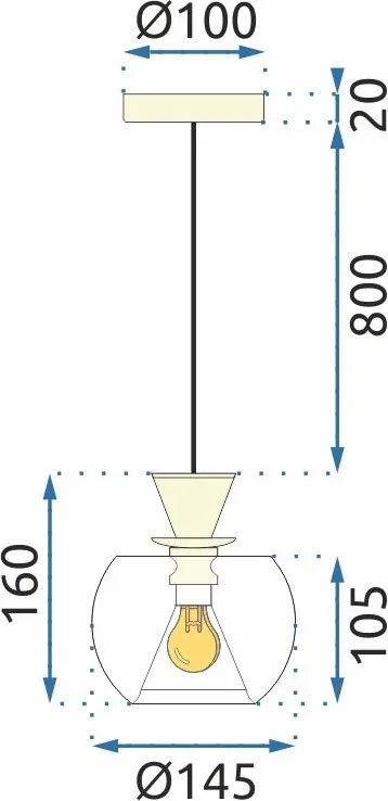 Пендел сфера Gold APP902-1CP