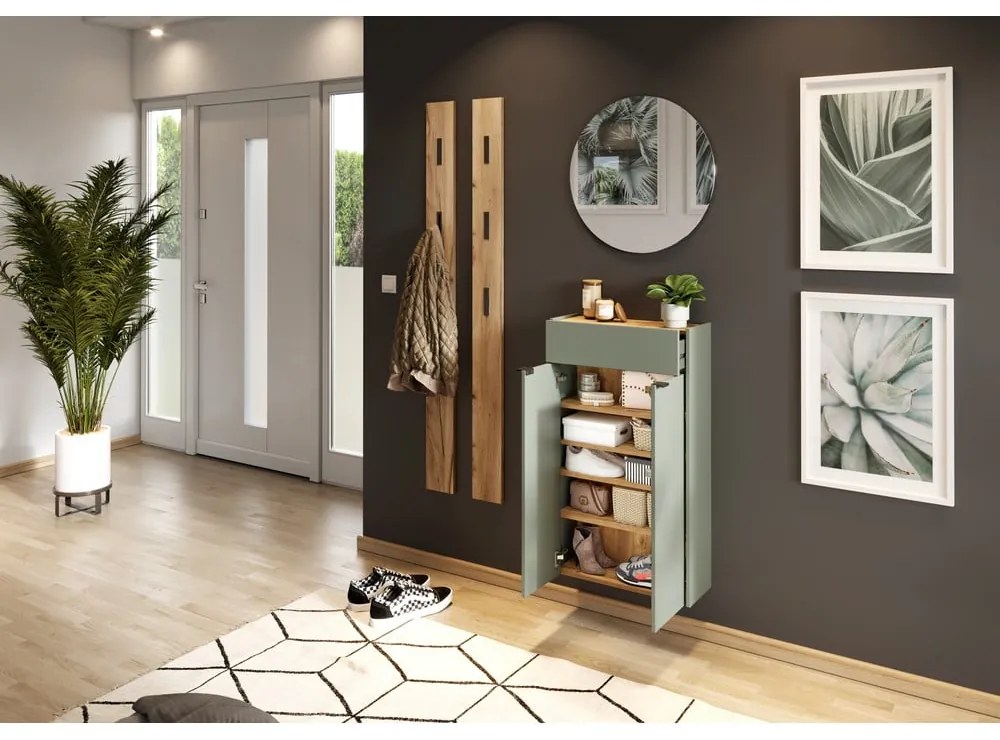 Светлозелено шкафче 56x97x22 cm Ameca – Germania