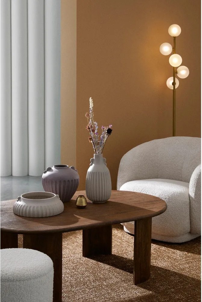 Подова лампа в златист цвят със стъклен абажур (височина 156,5 cm) Balls – Bizzotto