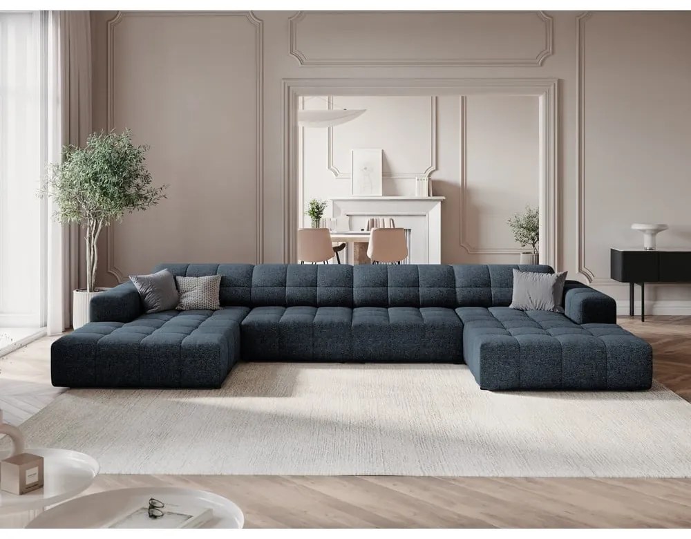 Син ъглов диван (U-образен) Chicago - Cosmopolitan Design