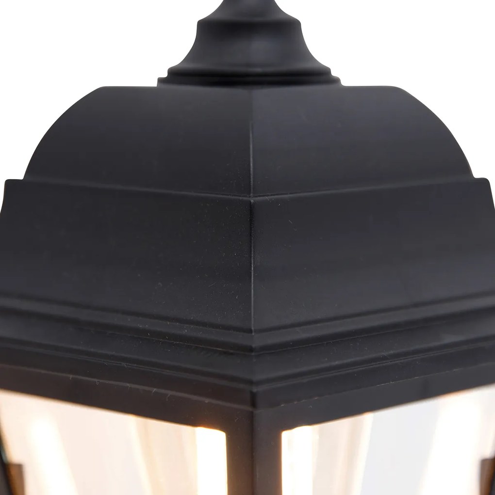 Интелигентна външна стенна лампа черна IP44 вкл. Wifi ST64 - Capital