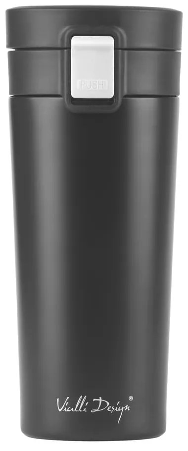 Черен термос за пътуване , 400 ml Fuori - Vialli Design