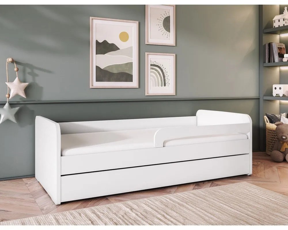 Бяло детско легло 80x160 cm с включен матрак/с включена подматрачна рамка Duuli – ELTAP