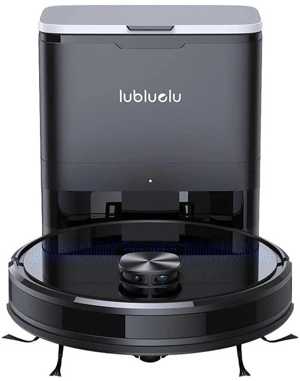 Прахосмукачка робот със станция Lubluelu SL60 Plus, 42W, Моп, LiDAR, Автономия 120 минути, 2600 mAh, Черен