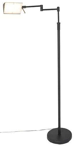 Дизайнерска подова лампа черна с LED и сензорен димер - Notia