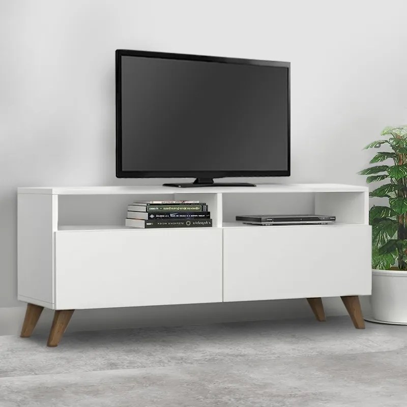 Меламинови мебели за телевизор Inci в бял цвят 120x35x50см.