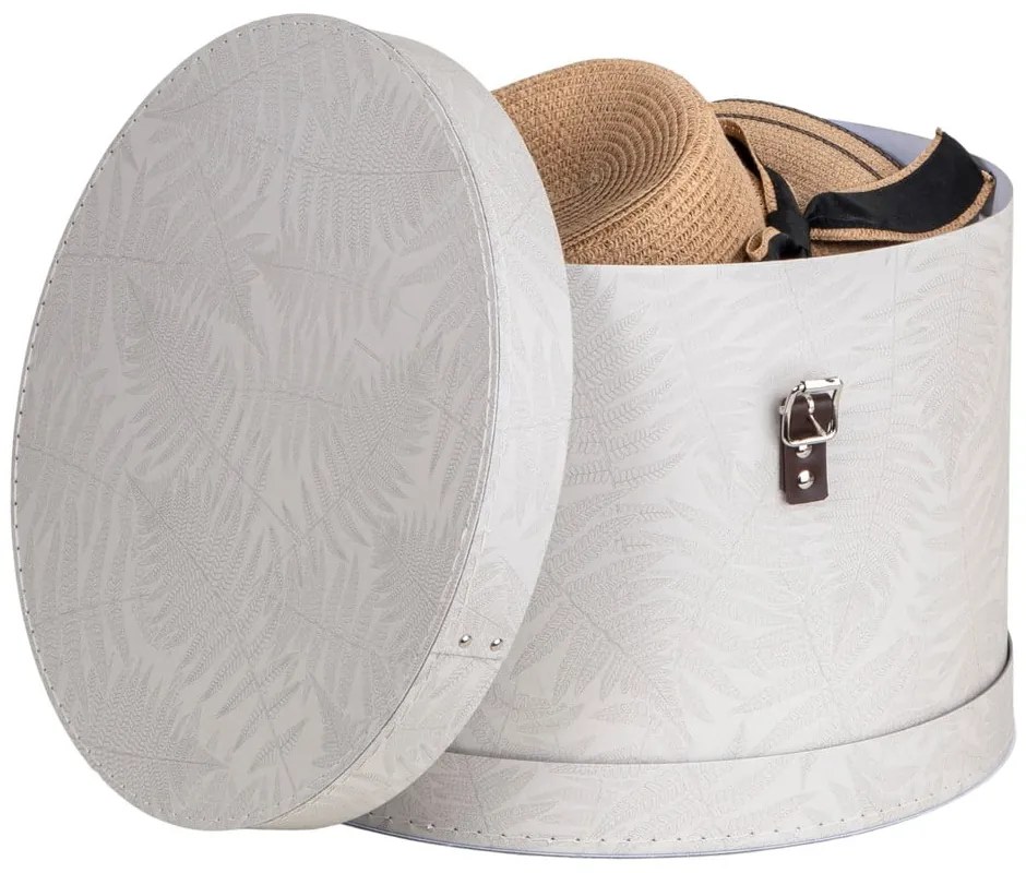 Кремави картонени кутии за съхранение в комплект 2 бр. с капаци ø 37,5x25,5 cm Rut Paper Laminate – Bigso